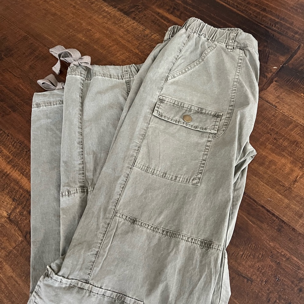 Casual Olive Green Cargo Pants